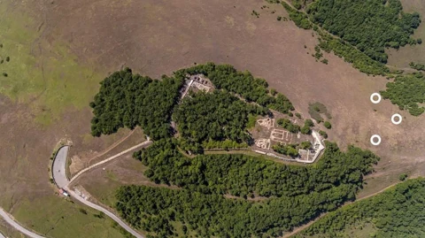 The fortress in its landscape